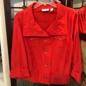Chico’s dark orange (almost red) jacket.  S7